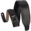 Levys Leathers M26PD-BLK 3" Top Grain Leather Strap Black