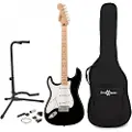 Squier Sonic Stratocaster Left Handed Black w/ Gig Bag & Accessory Pack