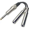 Stagg Male Mono Jack/2x Female Mono Jack Adaptor Cable
