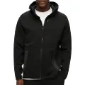 Superdry Superdrytil mænd. M2013743A Sort hættetrøje med hætte, lynlås og logo Tech black (L), Casual, Bomuld