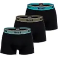 Hugo Boss BOSStil mænd. 50531684 Pakke 3 Boxershorts Power sort (L), Afslappet, Bomuld