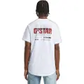 G-Star G-Startil mænd. D26043-C372-110 Lash Back Graphic T-shirt hvid (M), Casual, Korte ærmer, Økologisk bomuld, Bæredygtig