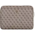 GUESS 4G Zipper Pocket Triangle Logo Laptop Sleeve - 14 - Brun