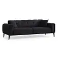 Hannah Home - 3-sæders sovesofa Athena - Sort - Sovesofaer - - Homeroom