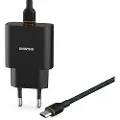 Unisynk 20w Pd Slim Wall Charger + Usb-c Cable 2m Sort