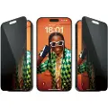PanzerGlass iPhone 15 Pro Max PanzerGlass Ultra-Wide Fit Privacy EasyAligner Hærdet Glas - Sort Kant