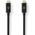 Nedis Ccgl66040bk10 Usb 4.0 Gen 3x2-kabel Usb-c M-usb-c M 8k@ 40 Gbps Nikkelbelagt 1 M 240w 60hz
