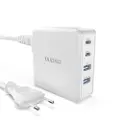 Dudao GaN USB-oplader med 100W 2xUSB-C og 2xUSB Dudao - Hvid