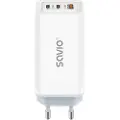Savio La-07 Gan 65w Qc4.0+ Pd 3.0 Usb-a-og Usb-c-vægoplader