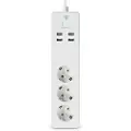 Nedis Stikdåse Med 3 Udtag Og 4 Usb-porte