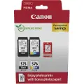 Canon Blæk Value Photo Pack Pg-575/cl-576 + Papir Gp-501 50stk