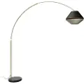 QAZQA Messingbue lampe med sort og dobbelt fløjlsskærm grøn - XXL