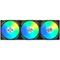 Lian Li UNI FAN AL120 V2 (3-pack) - Kabinet køler - 120mm - Sort med RGB LED lys - 29 dBA