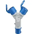 Goobay CEE-adapter - CEE-stik til 2x CEE-kobling - 16A, 3680W