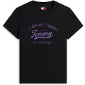 Tommy Hilfiger Tommy Jeanstil kvinder. DW0DW21404 Essential Logo T-shirt sort (S), Casual, Korte ærmer, Økologisk bomuld, Bæredygtig