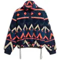 Superdry Superdrytil kvinder. W2012348A Superblød fleece med navy-print (M), Casual, Polyester, Blå