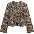 Superdry Superdrytil kvinder. W6012101A Flerfarvet bluse med print (M), Casual, Viscose, Lange ærmer