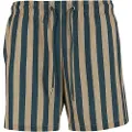 Urban Classics Striped Seersucker Swim Boardshorts grøn