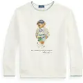 Ralph Lauren Polo Ralph Laurentil drenge. 323971483001 Polo Bear fleece sweatshirt hvid (10/12años=140/149cm), Casual, Bomuld, børnetøj