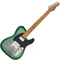 Gear4Music Knoxville Select Elektrisk Guitar HH fra Trans Green