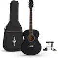 Gear4Music Student Akustisk Guitar fra + Tilbehørspakke Sort