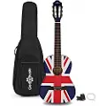Gear4Music Junior 1/2 Klassisk Guitarpakke Union Jack fra