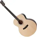 Gear4Music Jumbo Left Handed Electro Acoustic Guitar by Natural