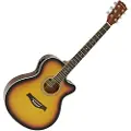 Gear4Music Enkelt Cutaway Elektro-akustisk Guitar fra Sunburst
