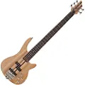 Gear4Music Chicago 5-strenget Neck Thru Basguitar fra