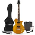 Gear4Music New Jersey Select Guitar fra + 15 W Forstærkerpakke Glorious Gold