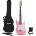 Gear4Music 3/4 LA Elektrisk Guitar med Mini-forstærker Pink