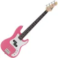 Gear4Music 3/4 LA Basguitar fra Pink