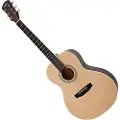 Gear4Music Parlour Left Handed Acoustic Guitar by Natural