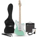 Gear4Music Seattle Elektrisk Guitar + Forstærkerpakke Seafoam Green