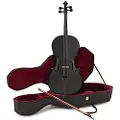 Gear4Music Student Full Size Cello with Case by Black - Nearly New