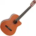 Gear4Music Deluxe Classical Guitar Single Cutaway by Natural