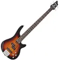 Gear4Music Chicago Basguitar fra Sunburst