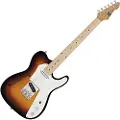 Gear4Music Knoxville Semi-Hollow Elektrisk Guitar fra Sunburst