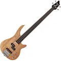 Gear4Music Chicago Fretless Basguitar fra Naturlig