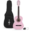 Gear4Music 3/4 Klassisk Guitar Pakke Pink fra