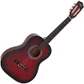 Gear4Music 3/4 Klassisk Guitar Redburst fra