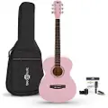 Gear4Music Student Acoustic Guitar & Accessory Pack by Pink