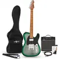 Gear4Music Knoxville Select Elektrisk Guitar HH + Forstærkerpakke Trans Green