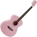Gear4Music Student Acoustic Guitar by Pink