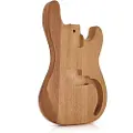 Gear4Music Basguitar Krop Naturfarvet Mahogni