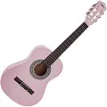 Gear4Music Junior 1/2 Klassisk Guitar Pink fra