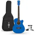 Gear4Music Single Cutaway Electro Acoustic Guitar & Accessory Pack by Blue