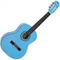 Gear4Music Deluxe Junior 1/2 Classical Guitar Light Blue by