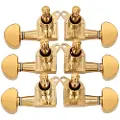 Gear4Music Guitarworks Stemmeskruer 3-A-Side Kidney Keys Guld