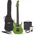 Gear4Music Harlem S 8-String Electric Guitar + 15W Amp Pack Slime Green